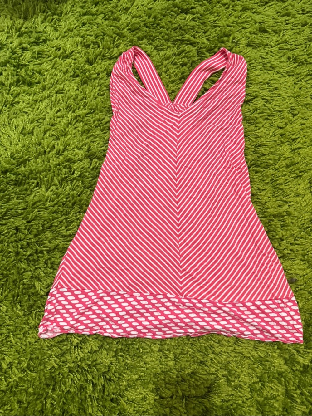 Banana Republic Pink and White Striped Tank Top